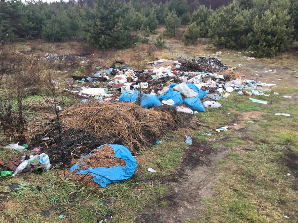На Жовківщині люди утворили ціле звалище сміття