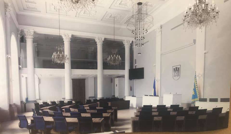 З’явилися фото проекту оновленння зали засідань Львівської міської ради