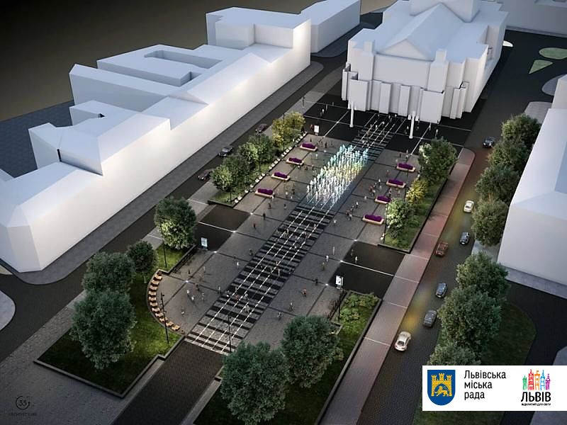 Фонтан біля оперного театру у Львові буде сухим