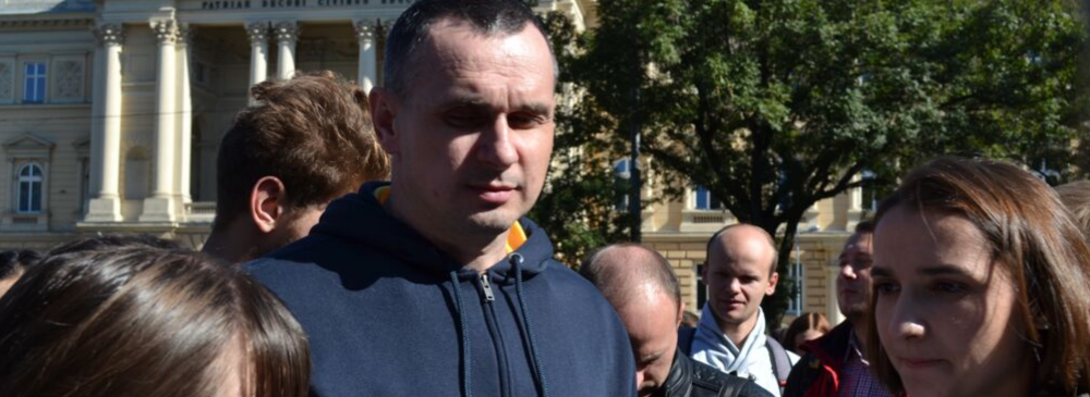 У Львові відбулась акція за участі Сенцова на підтримку заручників Кремля