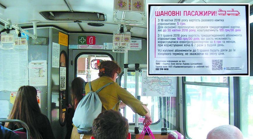 У львівських трамваях та тролейбусах дорожчає квиток