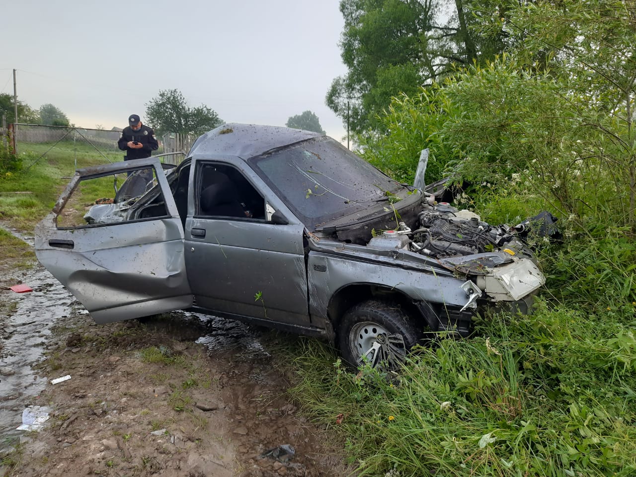 На Турківщині водій вчинив дорожню аварію і втік з місця пригоди