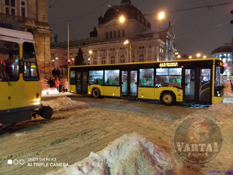 «Сніговий локдаун»: негода паралізовує рух на дорогах Львова та області
