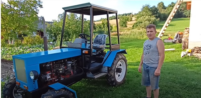 Умілець із Самбірщини самотужки зібрав трактор в орендованому гаражі (ВІДЕО)