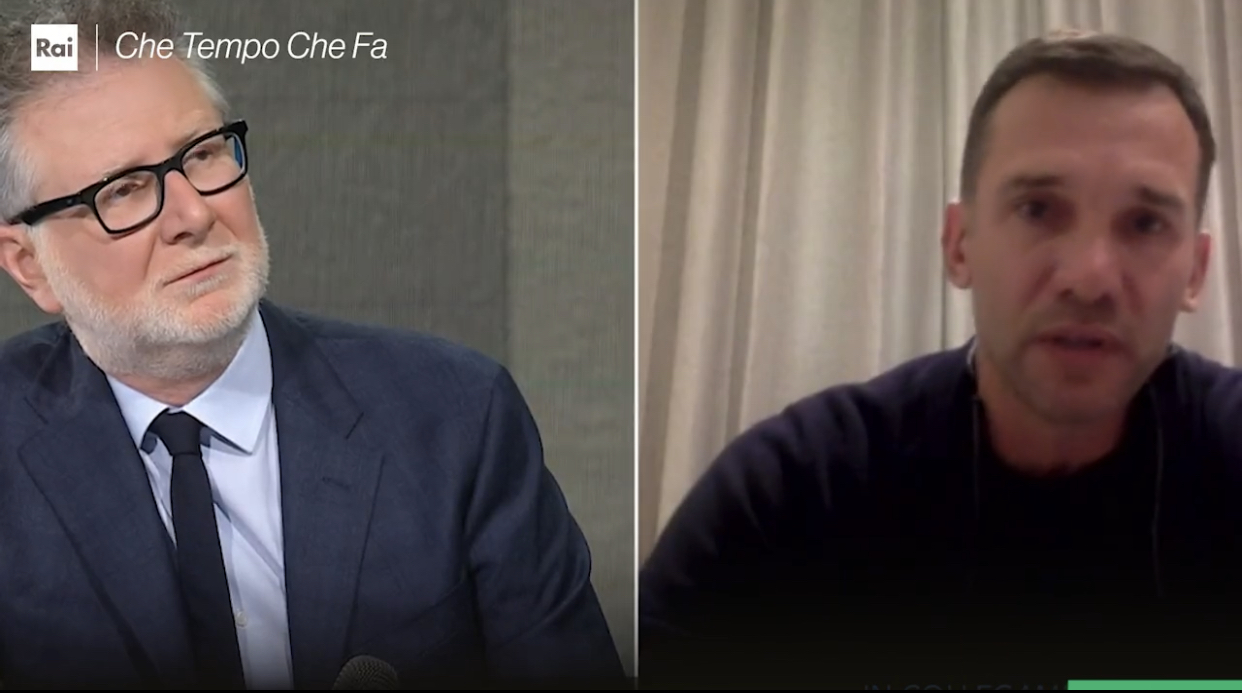 «Нам потрібна ваша допомога» — футболіст Андрій Шевченко не стримав сліз в ефірі італійського телебачення