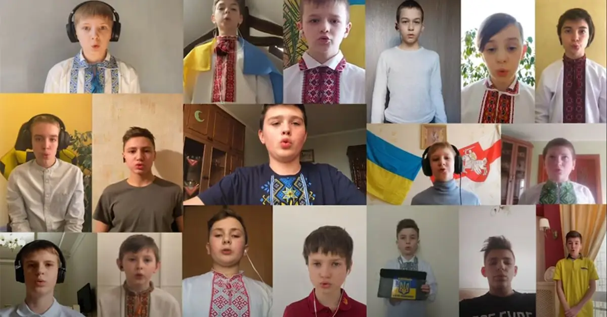 Дитячий склад капели “Дударик” заспівав пісню «Зродились ми великої години» (ВІДЕО)