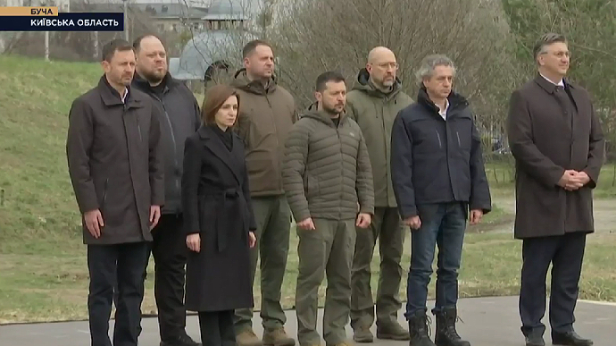 Зеленський і лідери чотирьох країн приїхали до Бучі у річницю звільнення