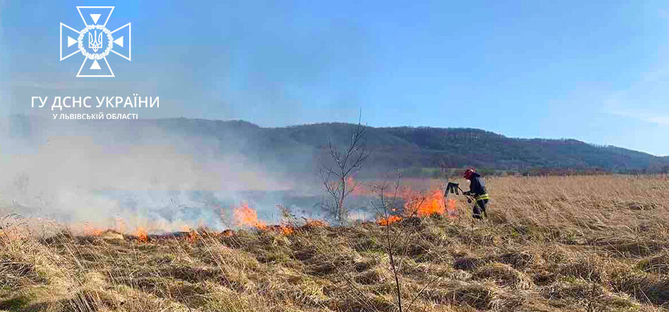 Палії трави вчора “відзначилися” у Самбірському та Дрогобицькому районах