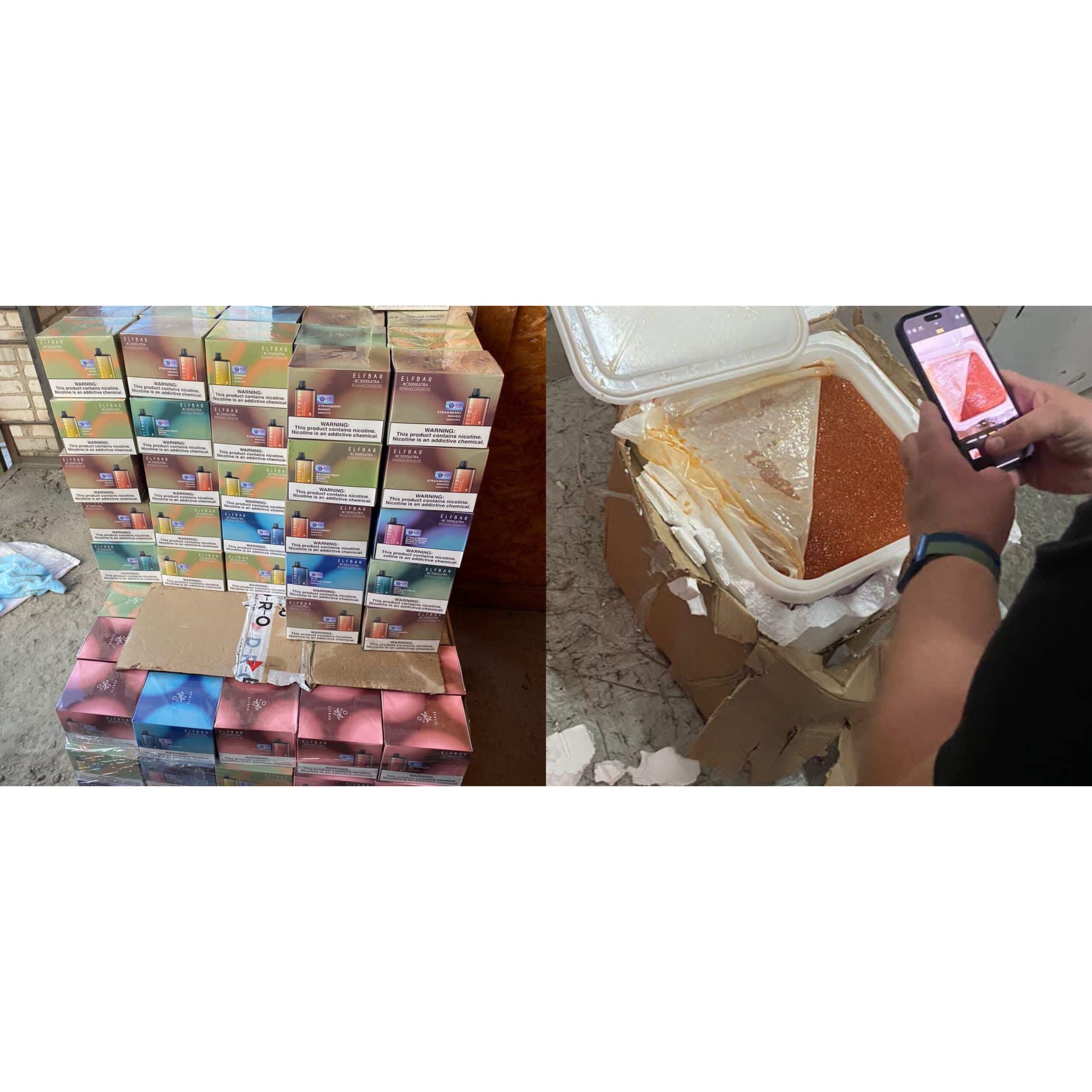 На кордоні затримали водія, який незаконно перевозив 700 кг ікри й тисячі електронних сигарет