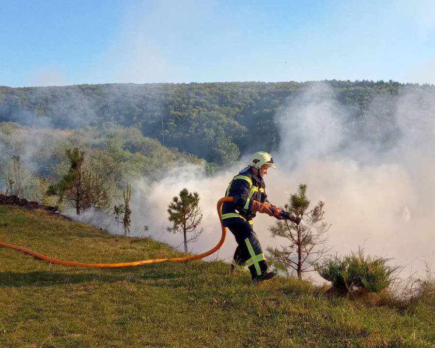 У Стрийському районі через загоряння сухої трави ледь не згоріла капличка