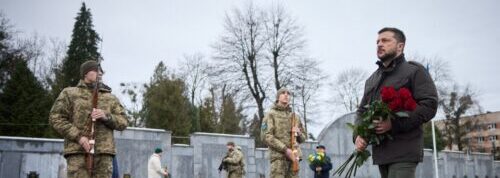 Володимир Зеленський у Львові ушанував памʼять полеглих Захисників України