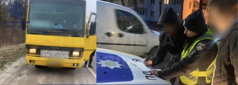 Маршрутка на “зебрі” ледь не збила двох перехожих: патрульні розшукали горе-водія