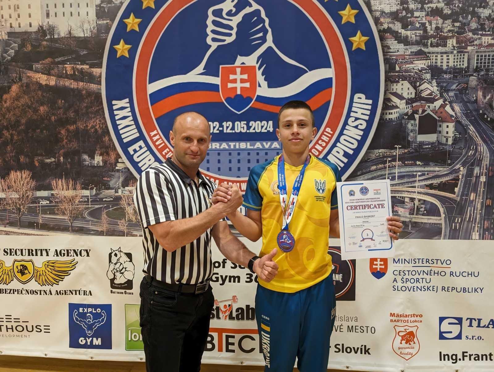 Спортсмен з Львівщини виборов «бронзу» на чемпіонаті Європи з армрестлінгу
