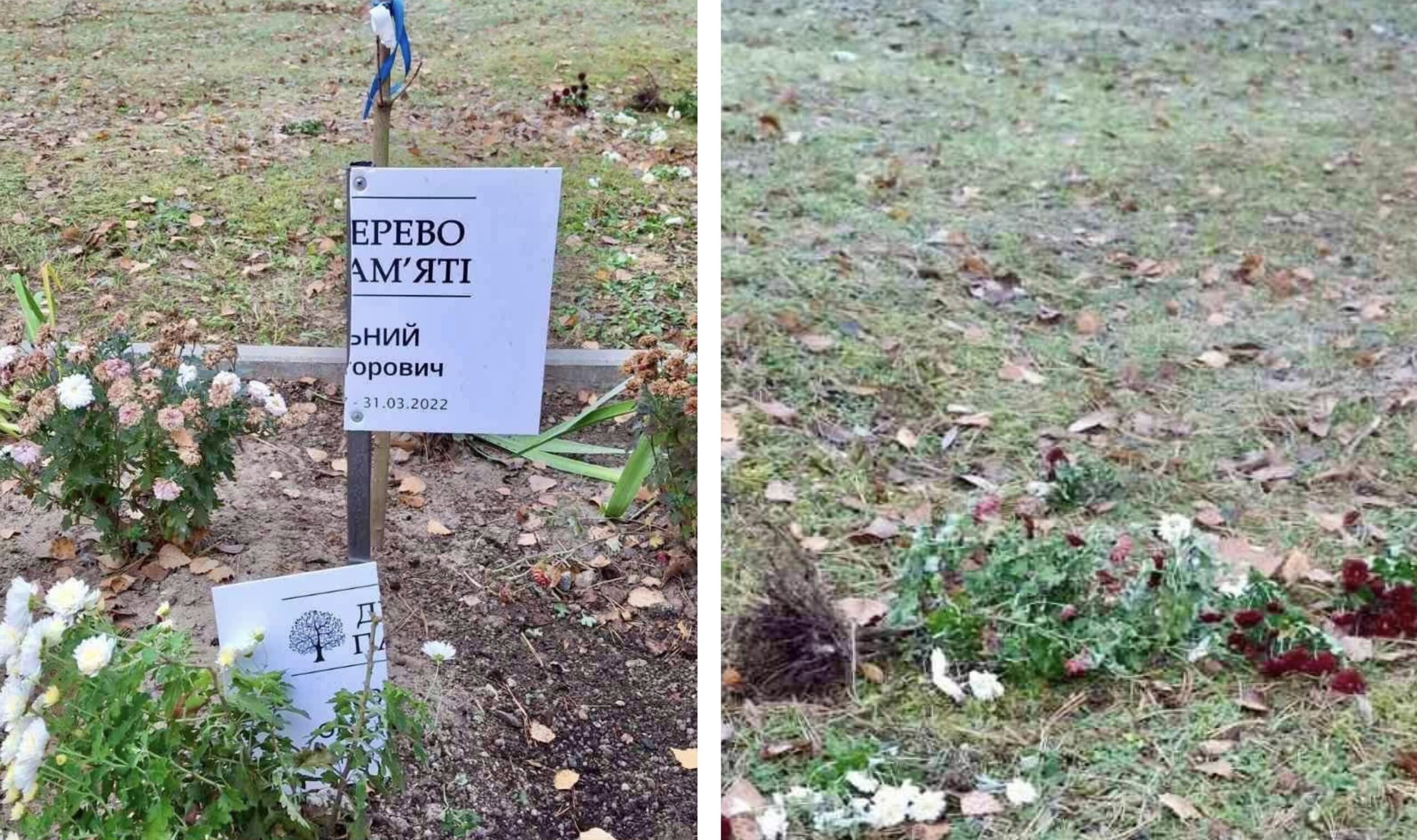 Невідомі особи вдруге пошкодили Алею памʼяті Героїв у Новояворівську