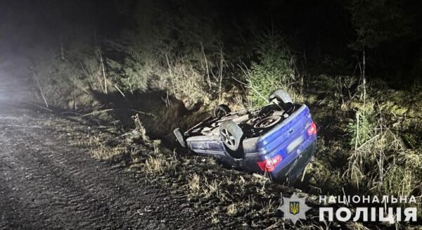 На Львівщині внаслідок перекидання автомобіля травмована чотирирічна дівчинка