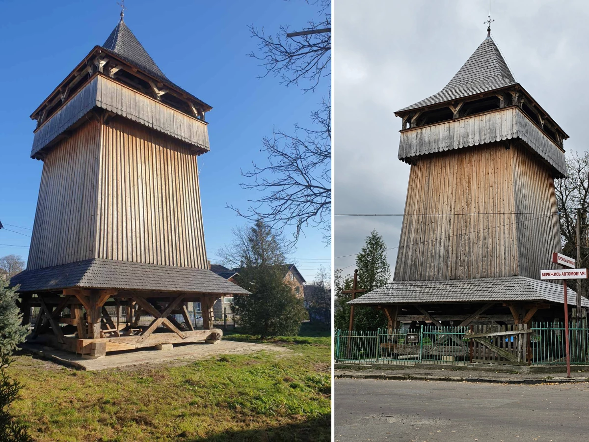 У Дрогобичі завершують реставрацію дзвіниці церкви Воздвиження Чесного Хреста