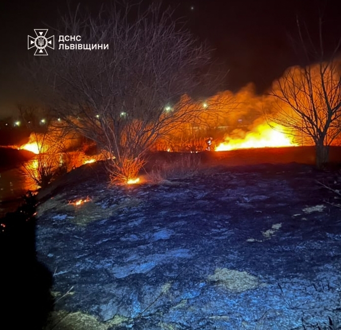Рятувальники Львівщини ліквідували 99 пожеж сухої трави