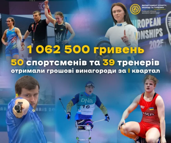 Понад мільйон гривень отримали атлети та тренери на Львівщині