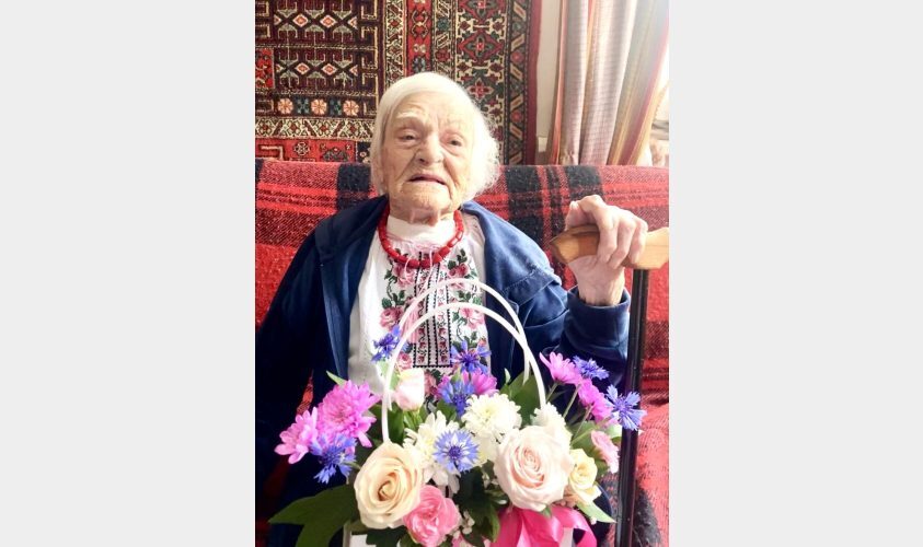 108 років життя і сили: у Львові привітали найстаршу мешканку міста Олену Рибалко