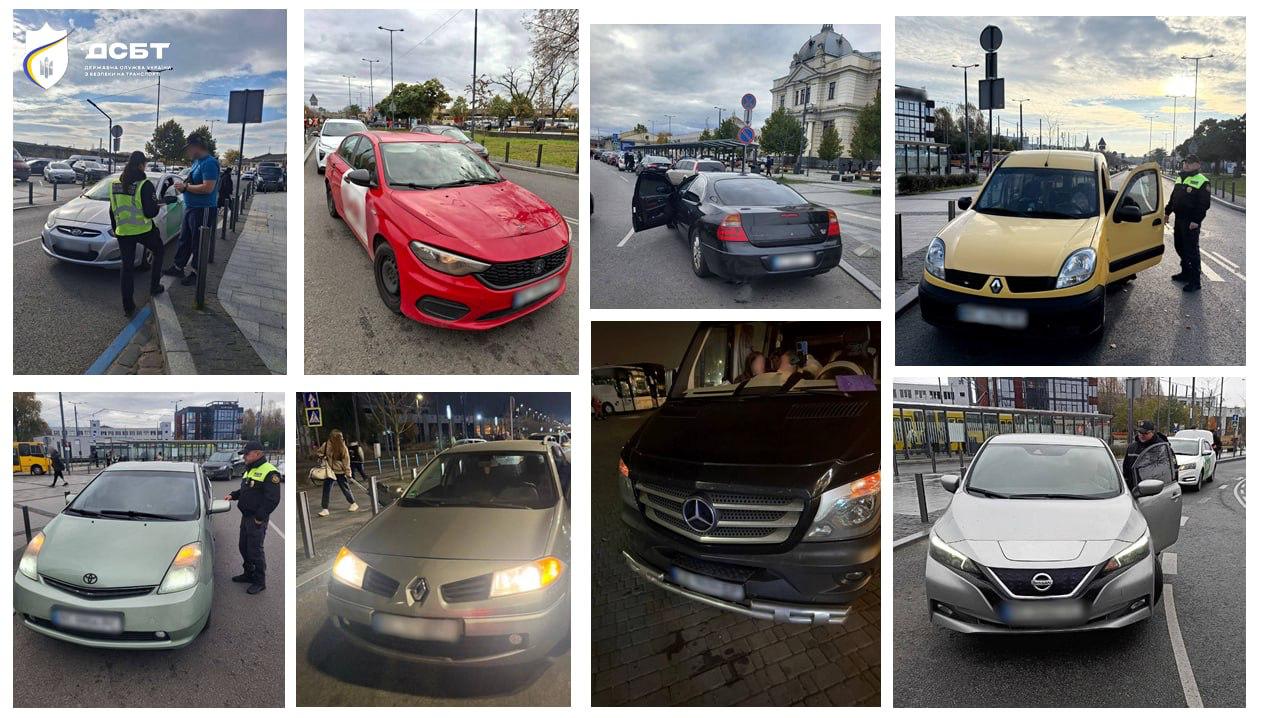 Біля львівського залізничного вокзалу виявили десять нелегальних таксистів