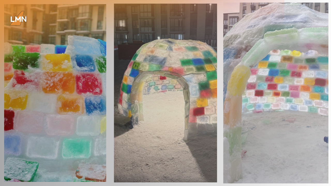 У дворі львівського ЖК з’явився льодяний будиночок, який підкорив соціальні мережі (ФОТО)