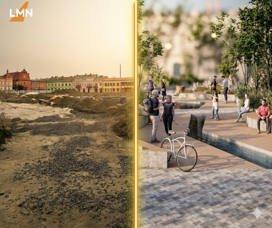 У Городку призупинили реконструкцію центрального скверу: у чому причина?