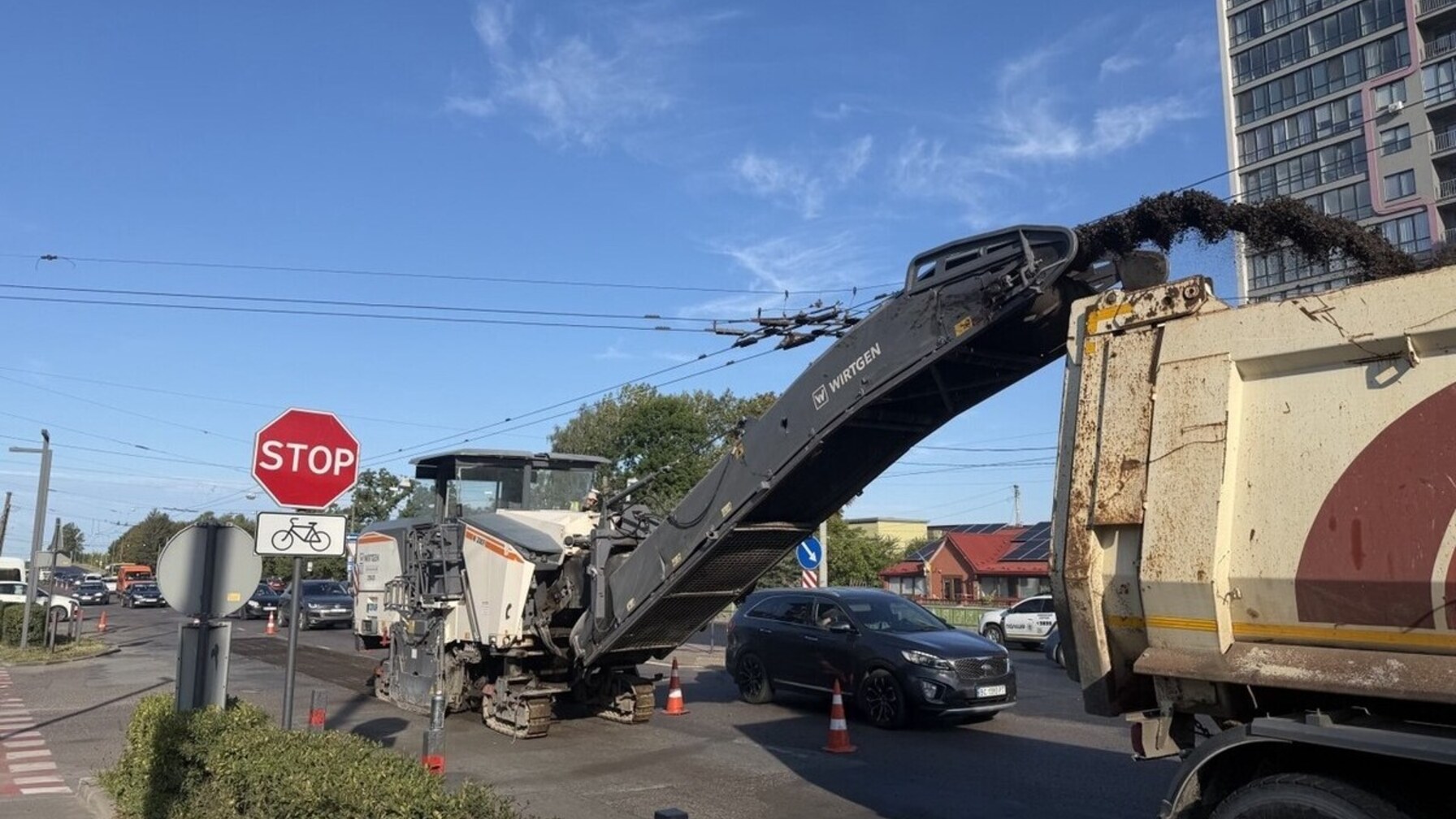 Ремонт Городоцької у Львові: на ділянці почали фрезерувати старе покриття